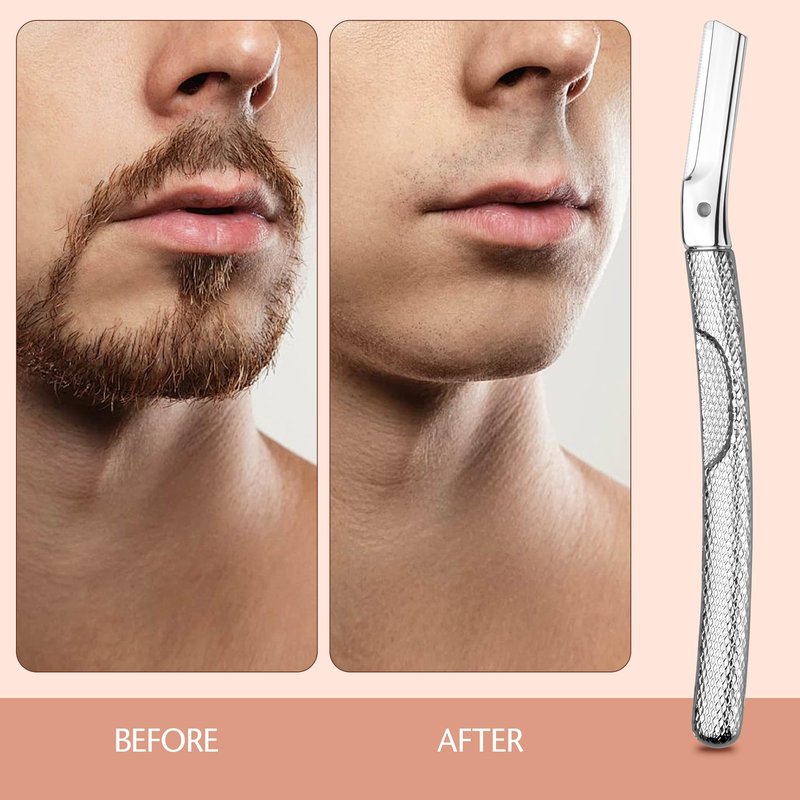Dermaplaning Tool for Face, Eyebrow Razor, Eyebrow Shaping, Eyebrow Hair Trimmer and Shaver with Protective Cover, Facial Hair Remover for Women, Hair Removal and Exfoliation (Silver)