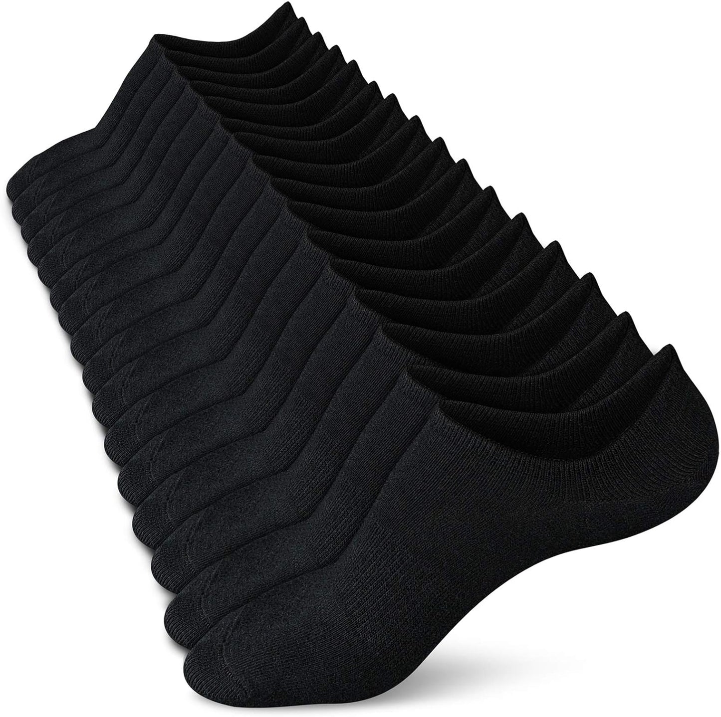 No Show Socks for Women - Non-Slip Flat Boat Line | 4-8 Pairs Available
