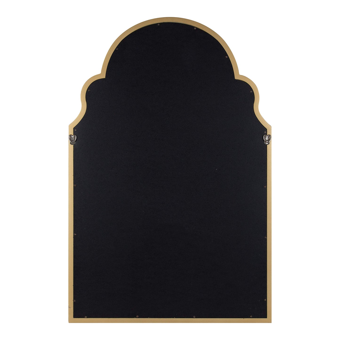 Kate and Laurel Hogan Modern Arched Wall Mirror, 24 x 36, Gold, Glam Moroccan Mirror for Wall
