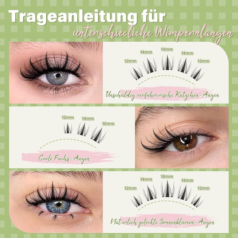 Fairy Lash Clusters - 144 Pcs D Curl Manga Eyelash Extensions | Wispy, Natural Look, Waterproof DIY