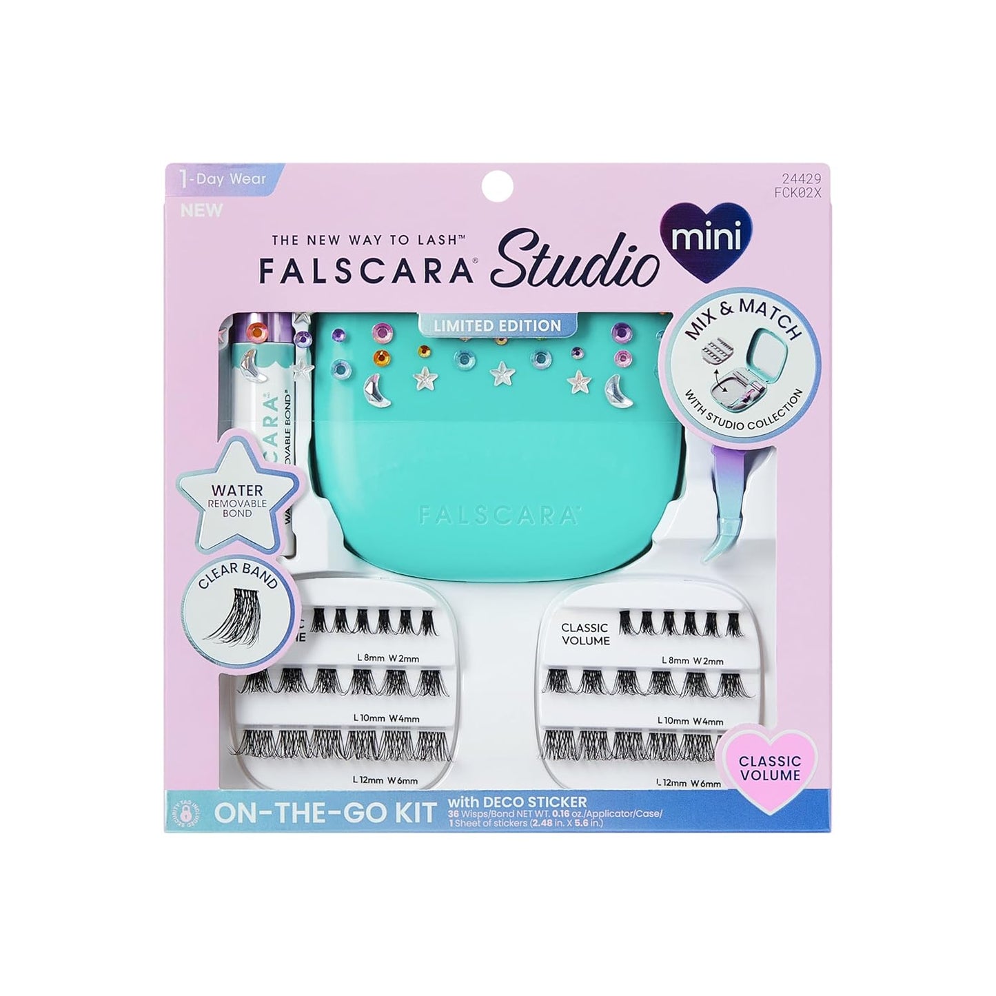 Falscara False Eyelashes - Contact Lens Friendly Lash Clusters | Reusable 8mm-12mm Sizes