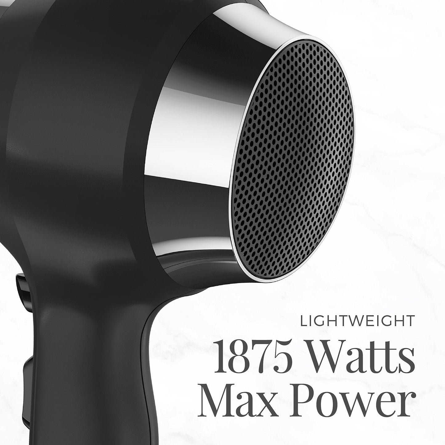 Remington Impact Resistant Hair Dryer, 1875-Watt Blow Dryer with Tourmaline, Titanium & Ceramic Technology, 3 Heat, 2 Speed Settings, Cool Shot, Diffuser & Concentrator Attachments
