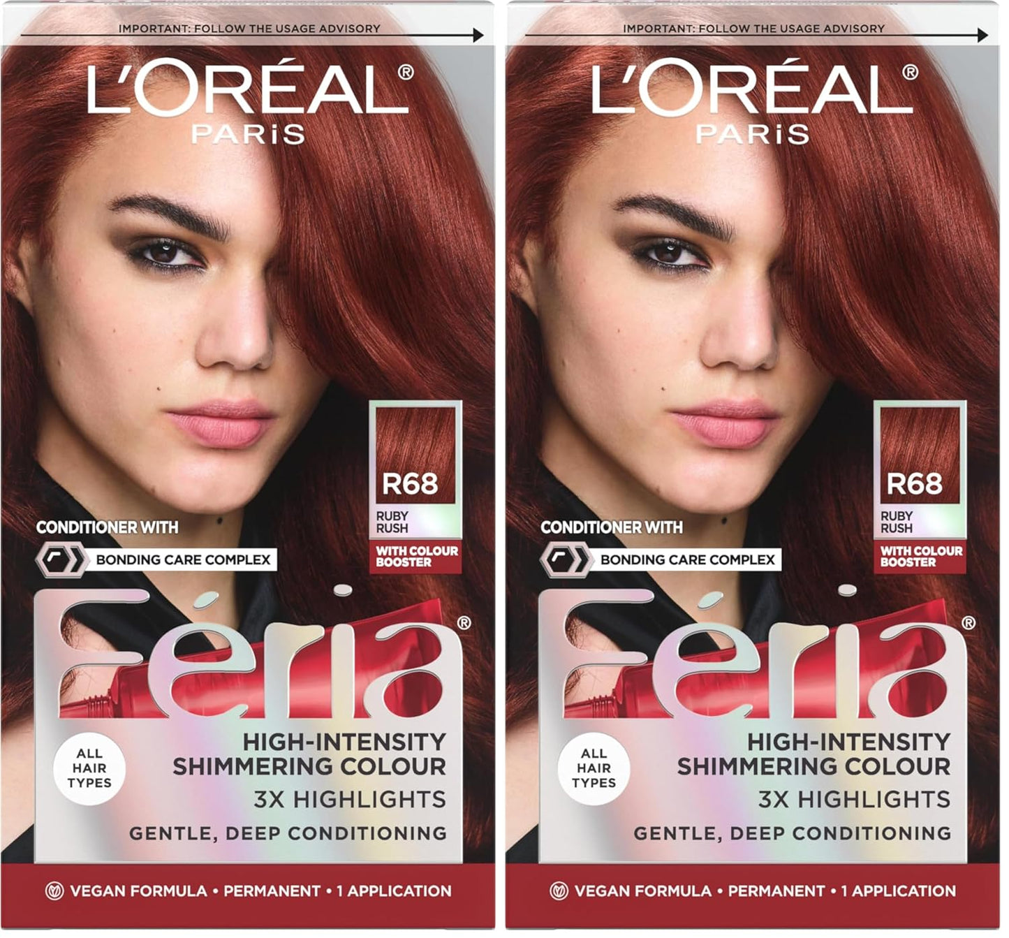 L’Oreal Paris Feria Hair Color - High Intensity Jet Black Dye for 3X Highlights | 1 Kit