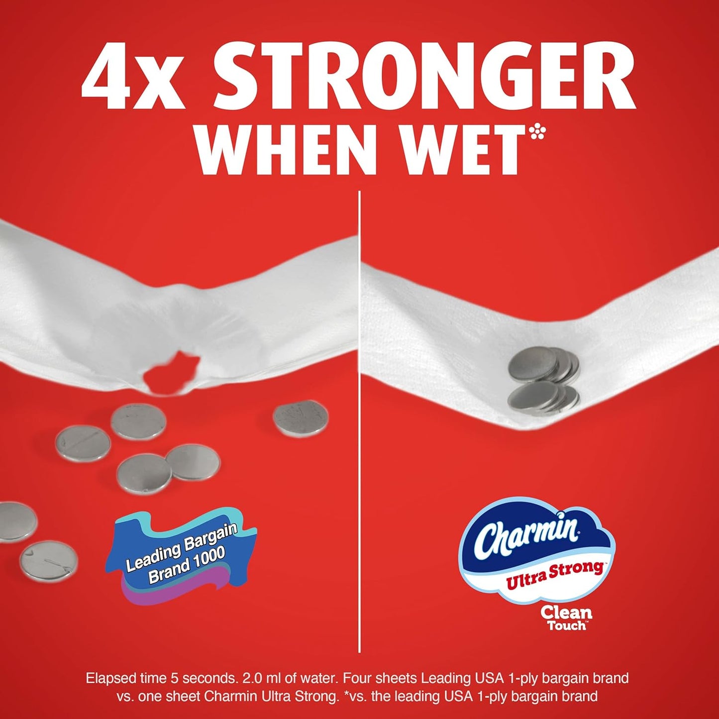 Charmin Ultra Strong Toilet Paper - 24 Mega Rolls | 120 Regular Rolls, Soft & Durable