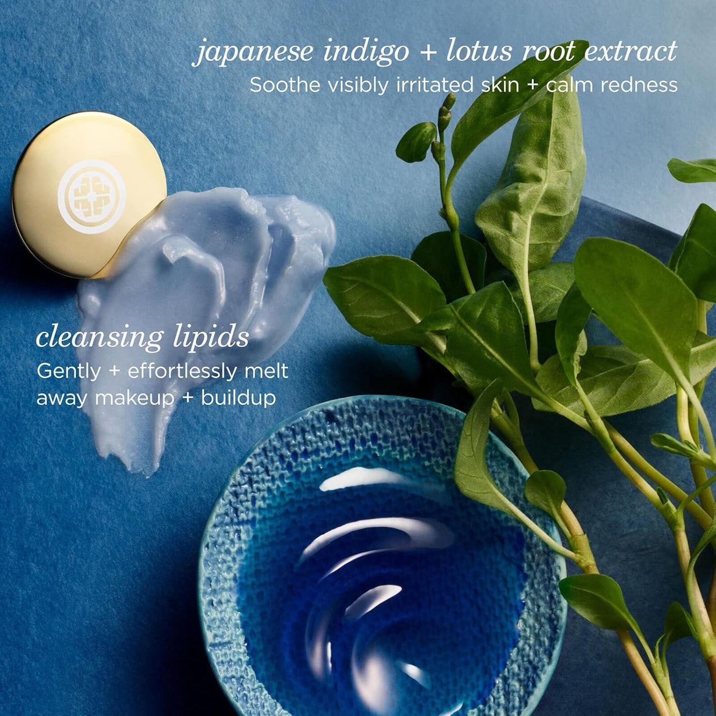 TATCHA Indigo Cleansing Balm - Gentle Moisturizing Makeup Remover | Fragrance-Free, Buttery-Soft 1.9 oz