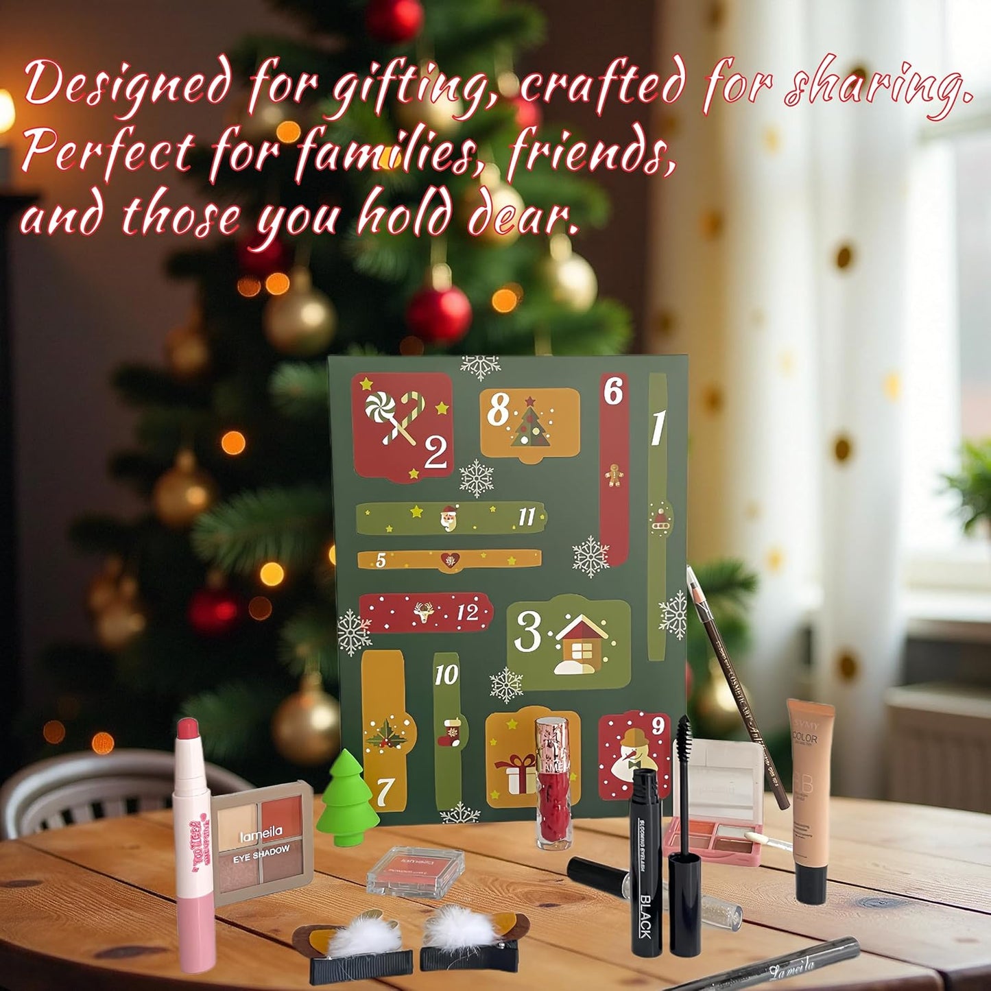 Makeup Advent Calendar 2025 - 12 Days Christmas Countdown Gift Set for Women & Teens | Holiday Makeup Kit