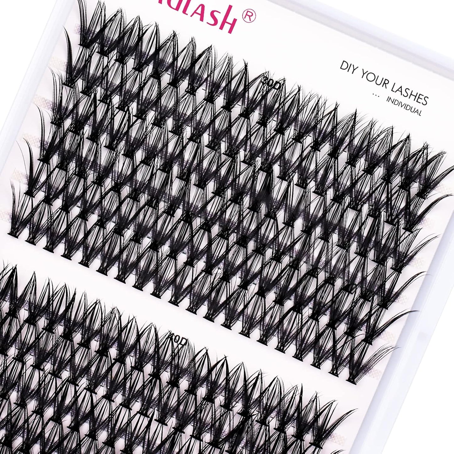 FADLASH Natural Eyelash Clusters - Fluffy 100D/200D Extensions | DIY Home Use, 8-16mm D Curl, 2 Pack