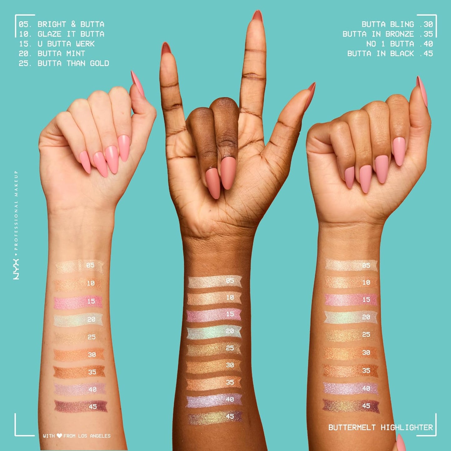 NYX Buttermelt Highlighter - Long-Lasting Powder Highlighter for Radiant Glow | 35 Butta In Bronze (Bronzed Gold)