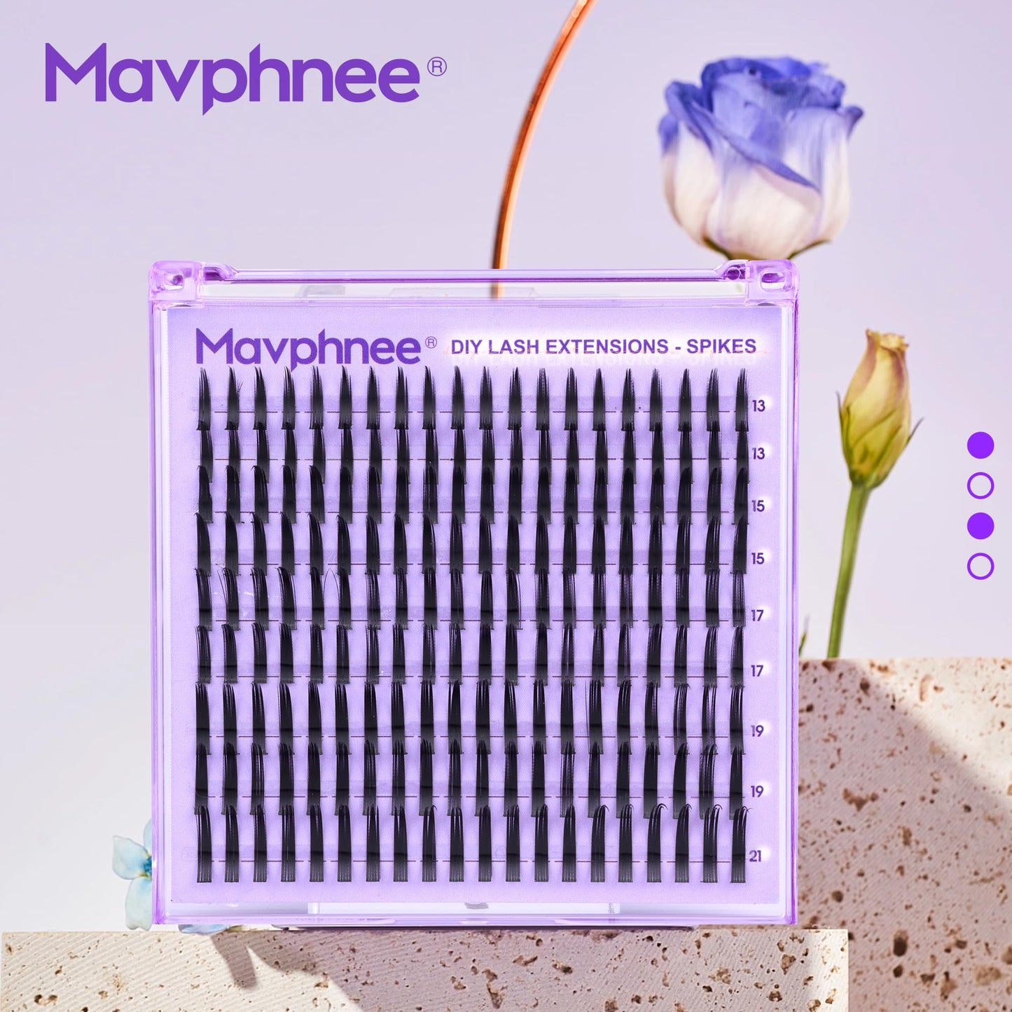 Mavphnee Lash Spikes Manga Lashes Extensions Anime Lash Clusters Spiky Eyelash Individuals 13-21MM Long Cluster Eyelash Extensions D-Curly Fairy Individual Cluster Lashes Pack 180Pcs
