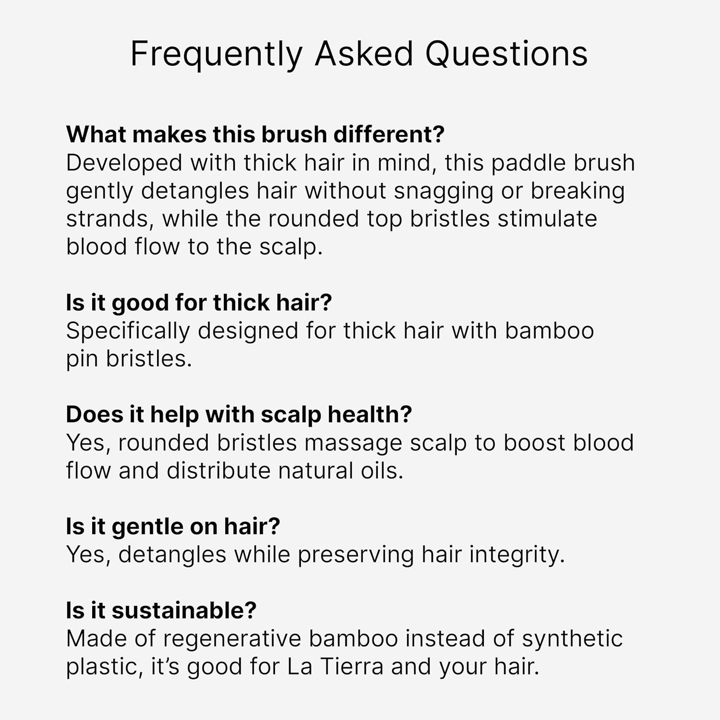 Ceremonia Bamboo Paddle Brush for Thick Hair - Eco-Friendly Detangling & Scalp Stimulation