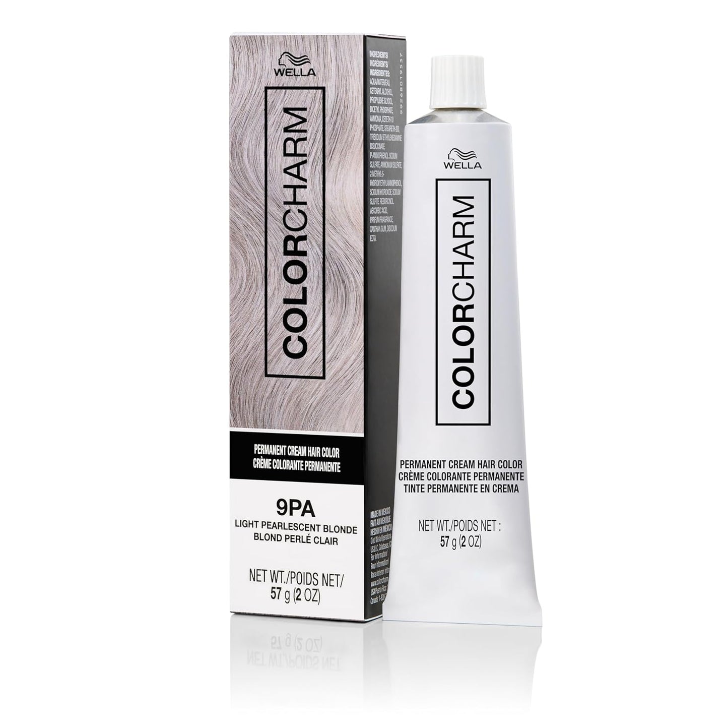 COLORCHARM Permanent Cream Hair Dye - Ash Blonde | Vegan Formula for 100% Gray Coverage | 2 oz.