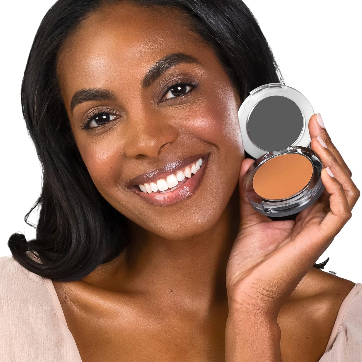 PÜR MINERALS 4-in-1 Pressed Mineral Makeup Powder Foundation with SPF 15 | Buildable Medium to Full Coverage Compact