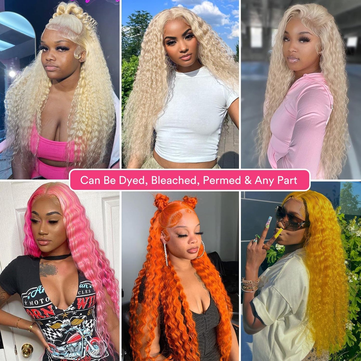 MYDIVA 613 13x6 Lace Front Wig Human Hair 30 inch Blonde Deep Wave Wig 180% Density 613 HD Lace Frontal Wig for Women Blonde Glueless Wigs Human Hair Pre Plucked with Baby Hair