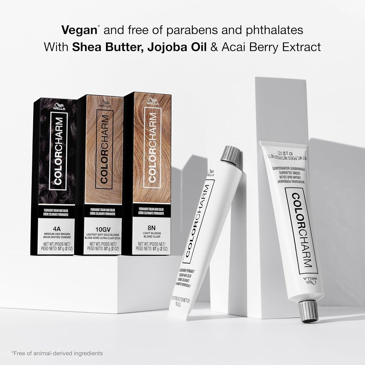 COLORCHARM Permanent Cream Hair Dye - Brown Hair Color for Medium to Golden Caramel Shades | 100% Gray Coverage, Vegan | 2 oz.