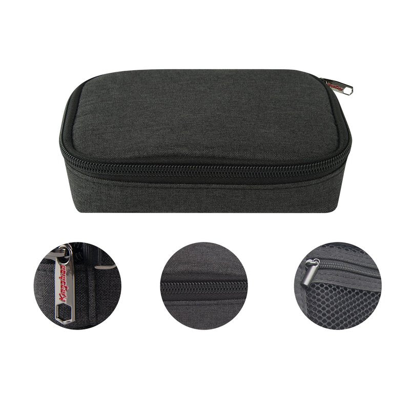 Manual Razor Travel Bag with Blade Storage Net Pouch Compatible with Gillette & Harrys, Portable Lightweight Shaving Organizer Zipper Carrying Bag