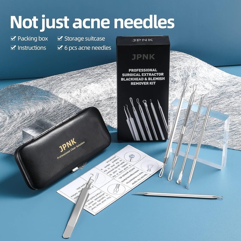 Blackhead Remover Kit - Comedone Extractor Tool for Acne Treatment | 6-Piece Set