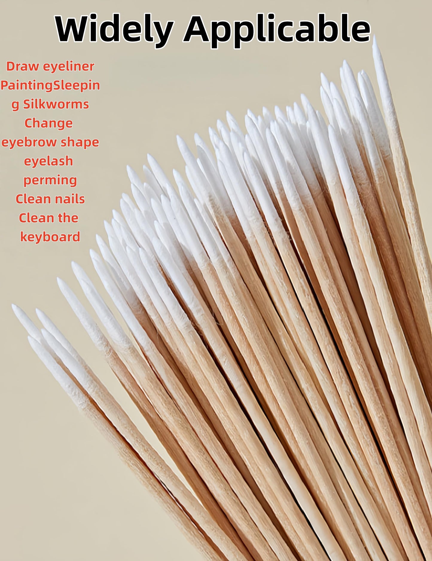 Pavnso 800PCS Pointed Cotton Swabs, Pointed Qtips, Precision Tip Wooden Stick Swabs for Makeup, Tattoo & Permanent Supplies