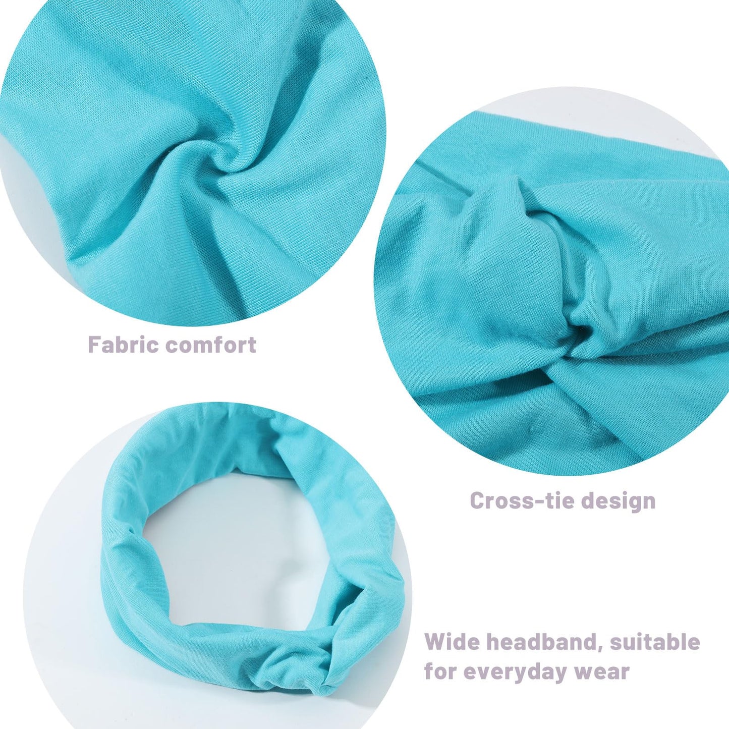 GLOBLELAND 12 Pcs Stretchy Headbands for Women Wide Hair Bands Absorbed Sport Headband Soft Twist Knotted Headbands for Yoga Washing Face Makeup Workout Spa Running