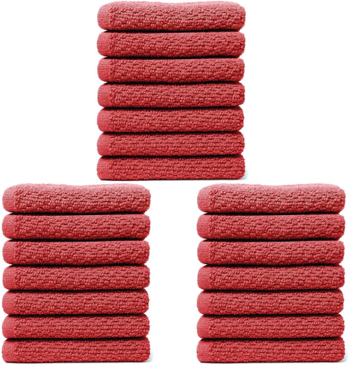 Luxury Cotton Washcloths - Ultra Soft & Super Absorbent Terry Towels | 12x12 MultiPack in China Blue