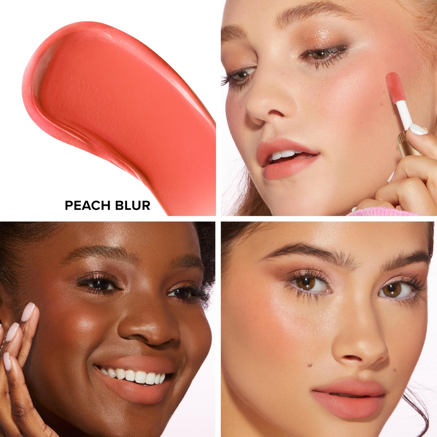 Too Faced Cloud Crush Whipped Lip & Cheek | Creamy Multi-Use Formula with Hyaluronic Oil for a Soft-Focus Longwear Flush, 0.15 Fl Oz, Peach Blur