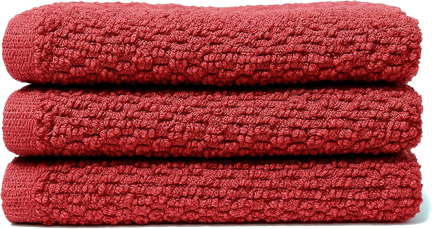 Luxury Cotton Washcloths - Ultra Soft & Super Absorbent Terry Towels | 12x12 MultiPack in China Blue