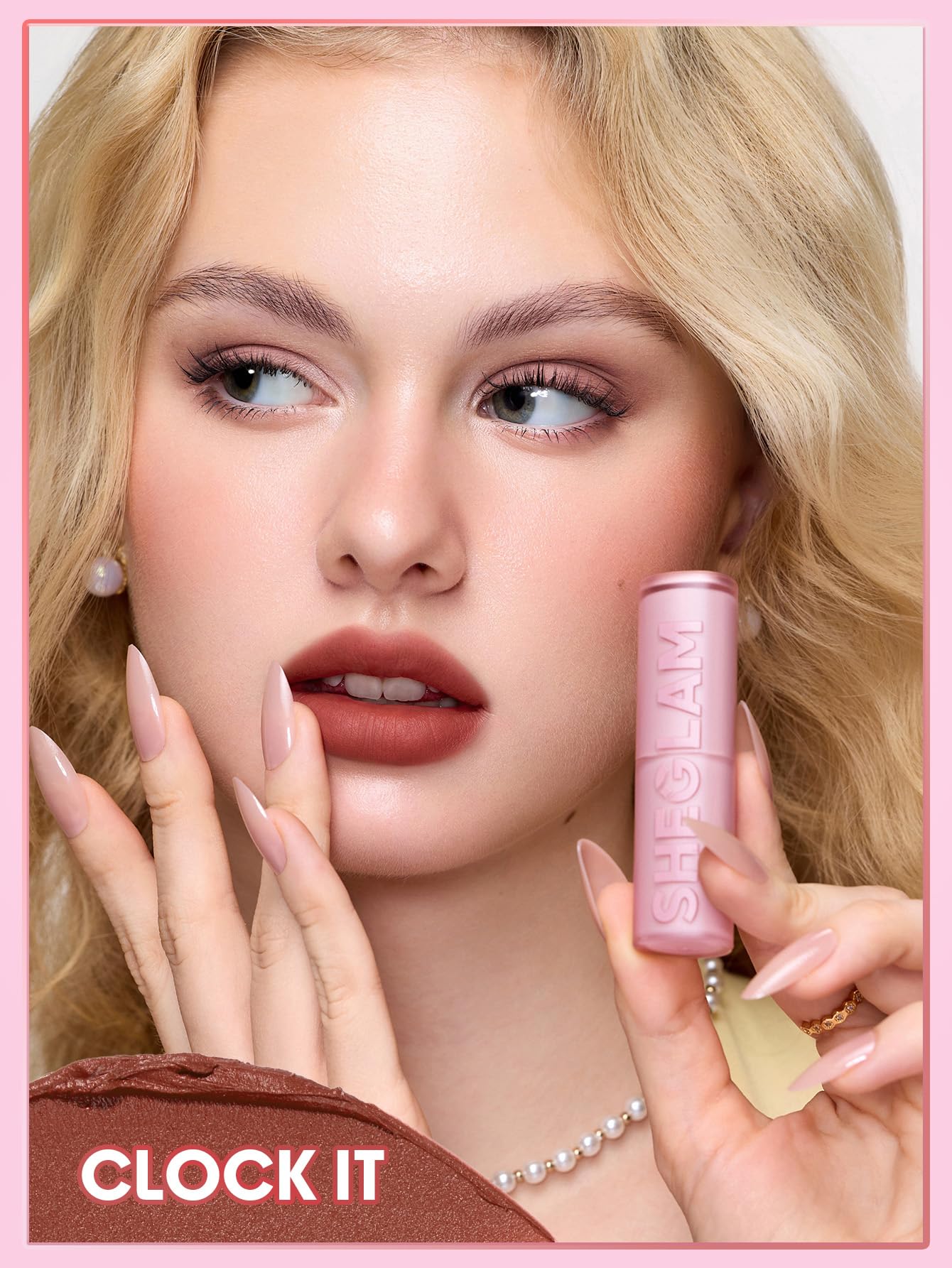 SHEGLAM Lip Veil Cushion Lightweight Lipstick Matte Soft High Pigmented Long-Lasting Lipstick-Clock It