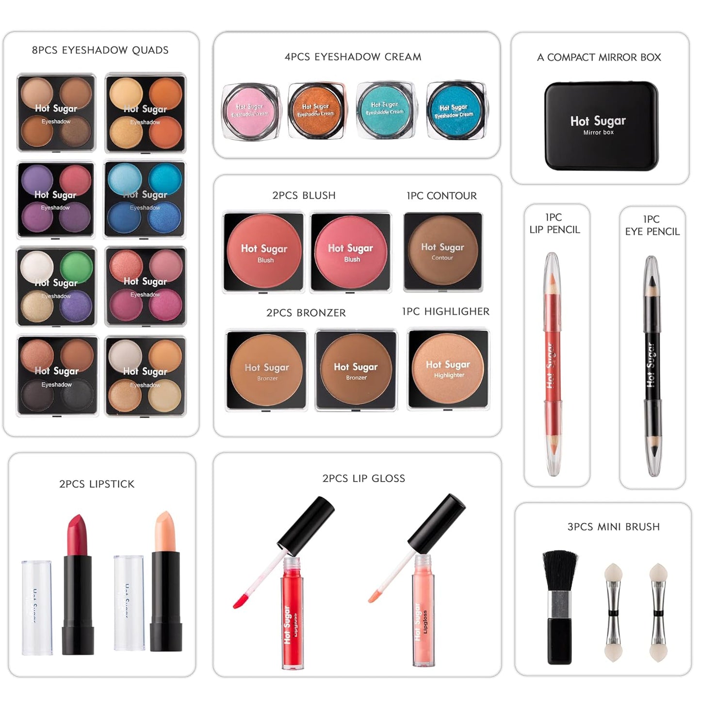 Ultimate All-in-One Makeup Kit for Teen Girls | 52 Shades & Accessories in Purple Love
