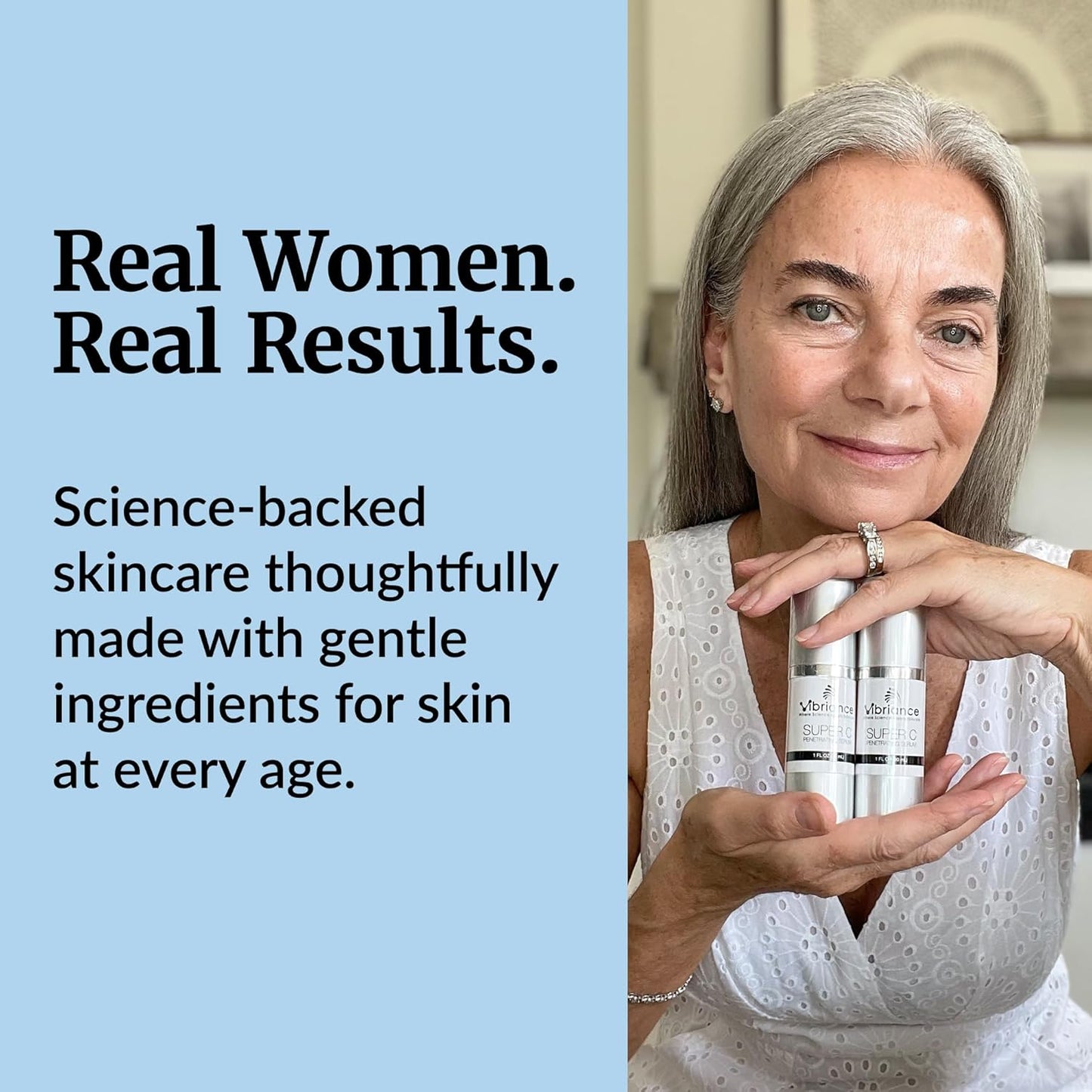 Vibriance Super C Serum for Mature Skin - All-in-One Vitamin Formula for Hydration, Firming & Wrinkle Reduction | 1 fl oz