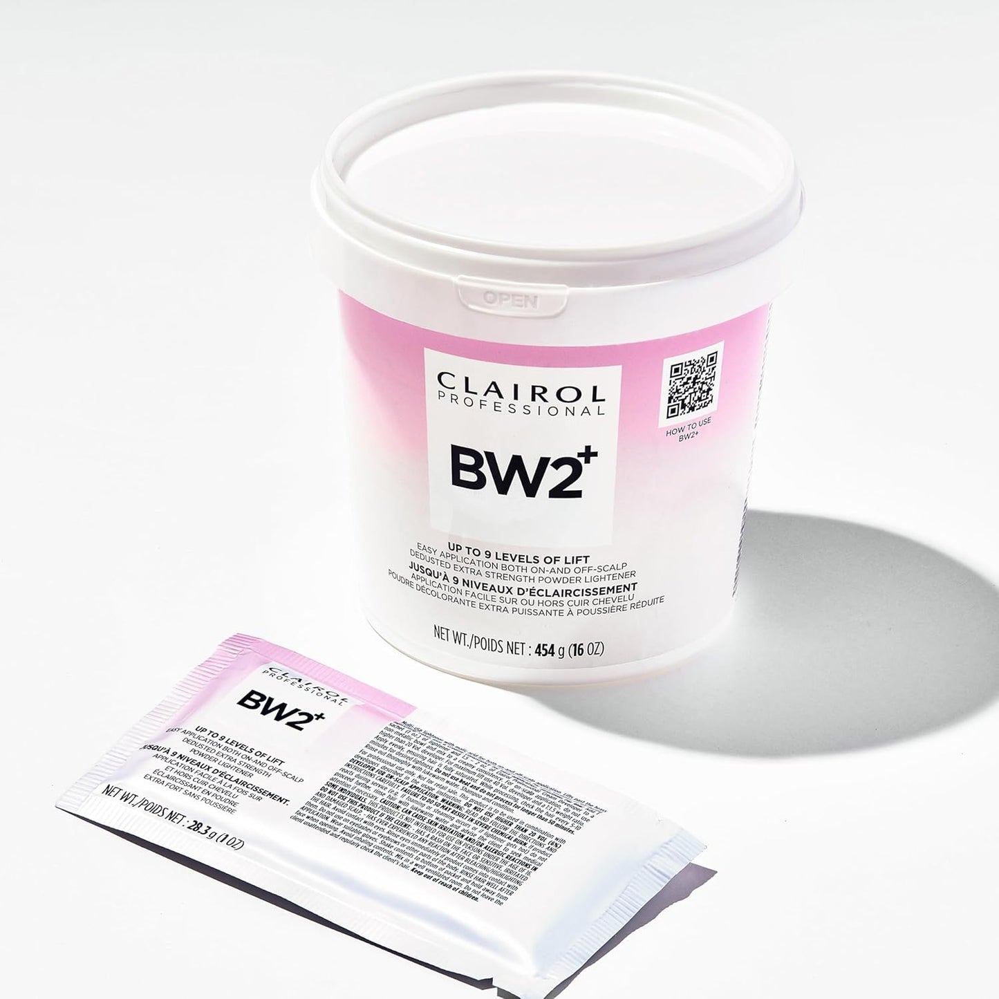 Clairol Professional BW2+ Powder Lightener - Extra Strength Hair Highlights & Lightening, Up to 9 Levels of Lift