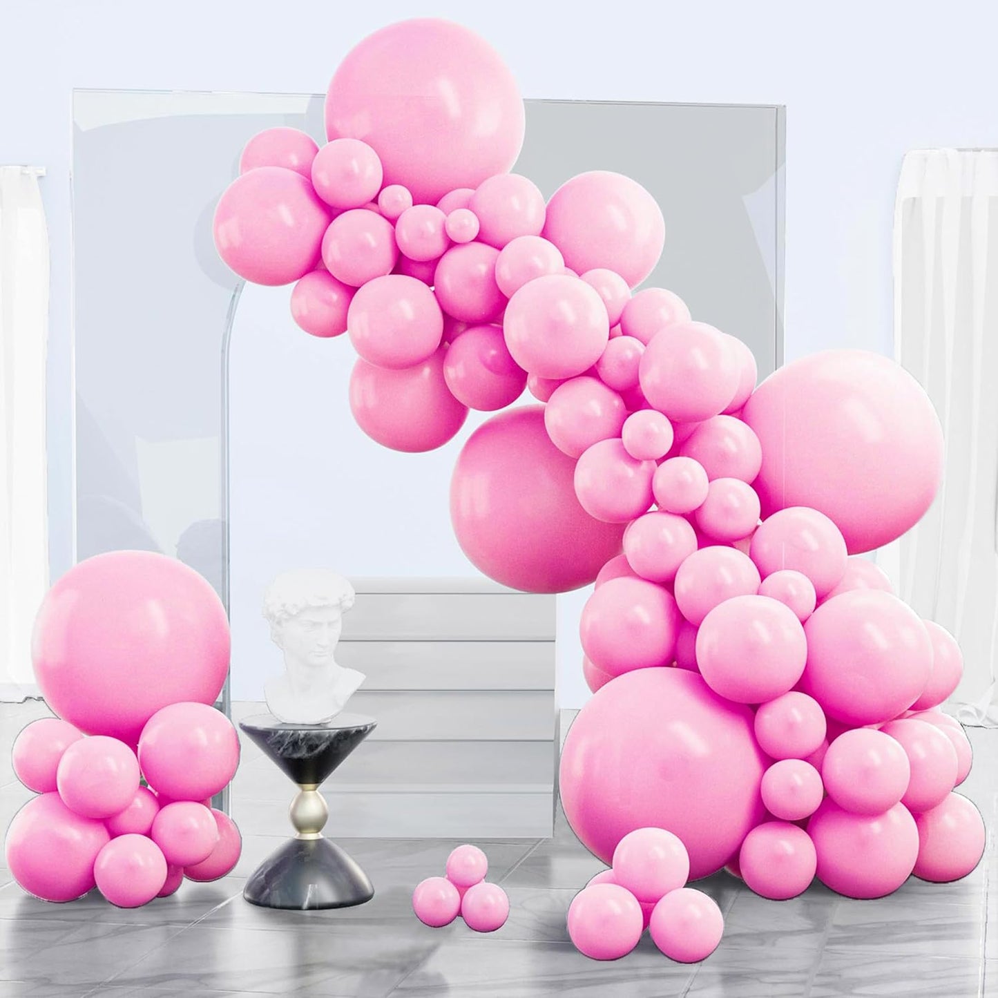 Black Balloon Arch Kit - 140 Pcs in 5-18 Inch Sizes for Baby Showers, Birthdays & Anniversaries | Elegant Black Decor