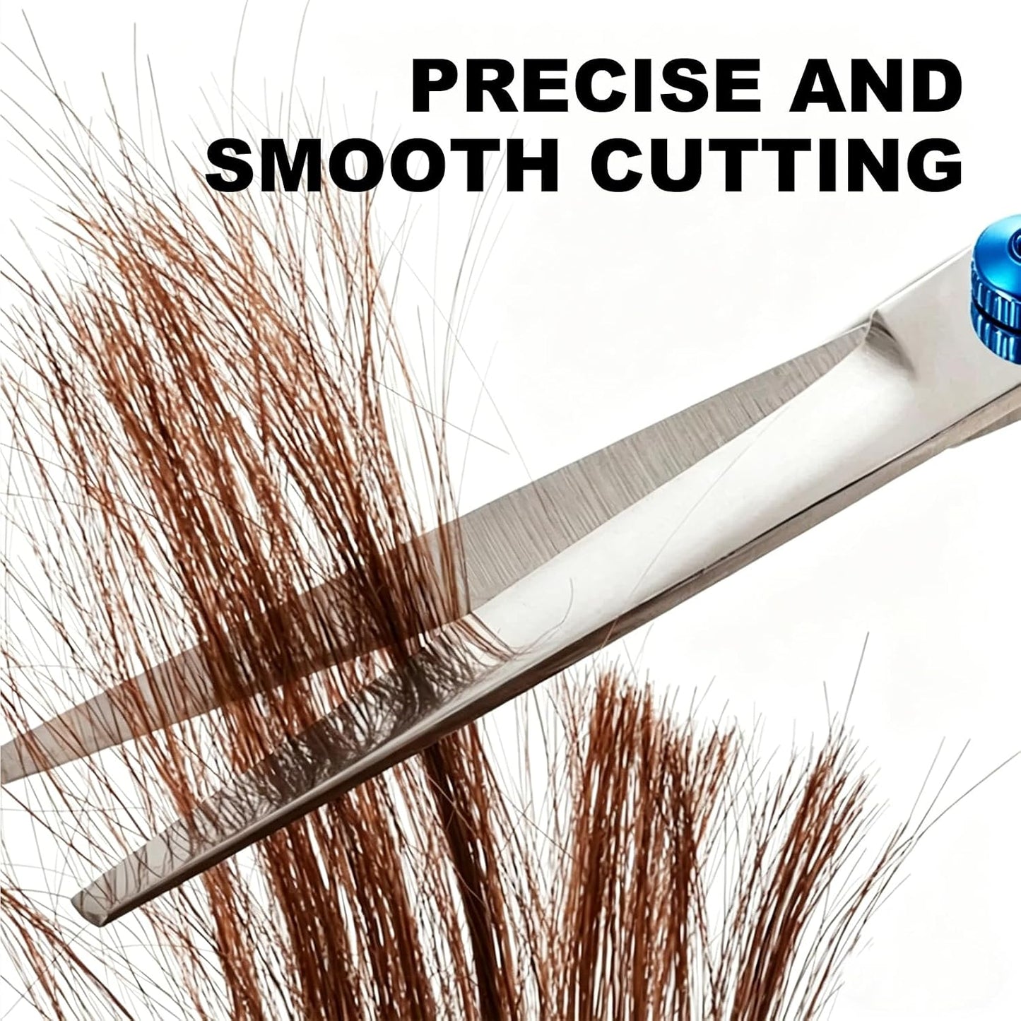 Professional Hair Cutting Scissors - 6.5" Stainless Steel Barber Shears with Adjustable Tension | Includes Comb for Home & Salon Use