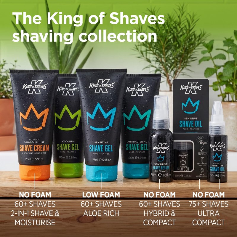 King of Shaves Cooling shave gel Aloe+Tea tree 4x175ml