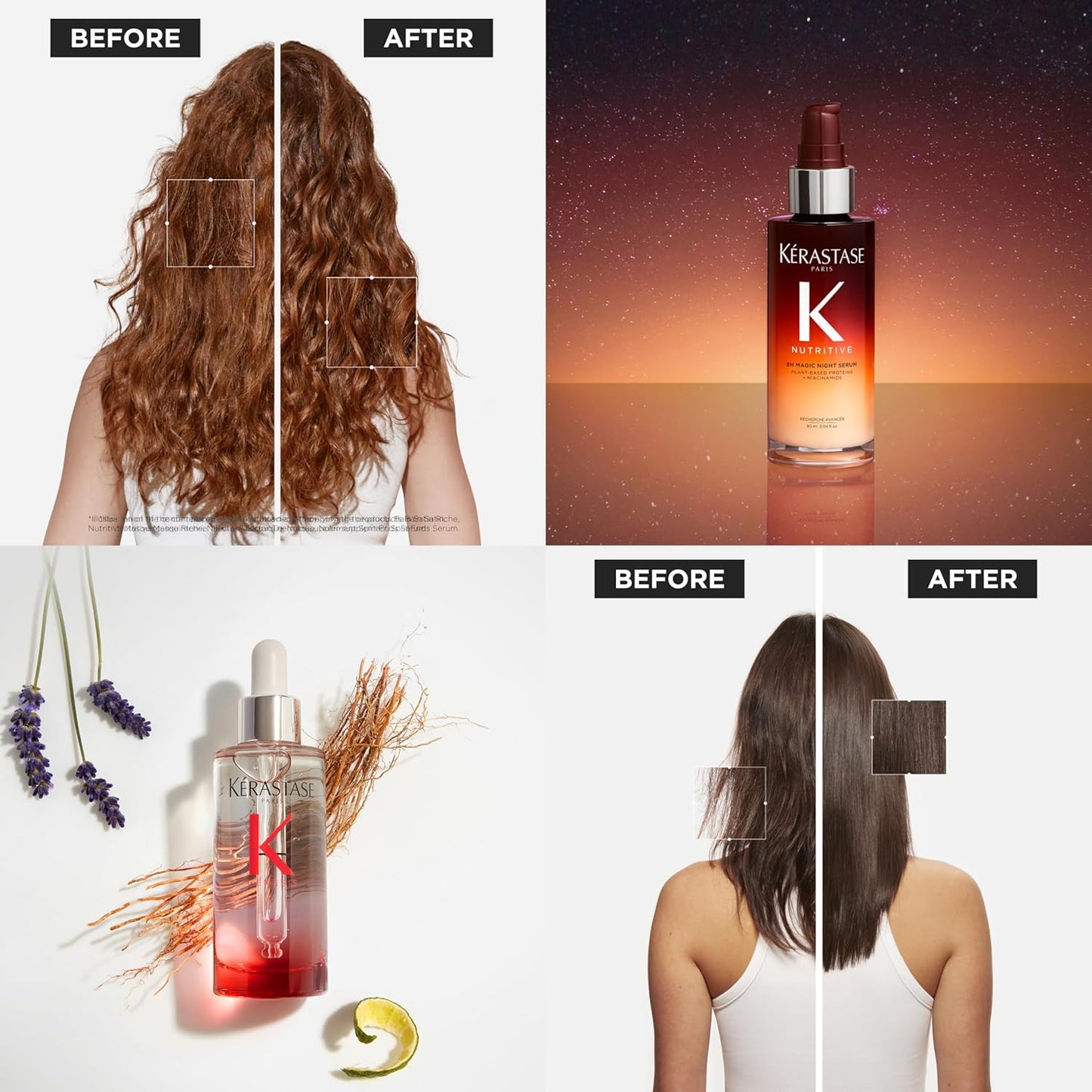 Kerastase Magic Night Hair Serum Set - Genesis Anti-Hair Fall & Nutritive 8H Serum | Strengthen & Nourish Hair, 2-Piece Set