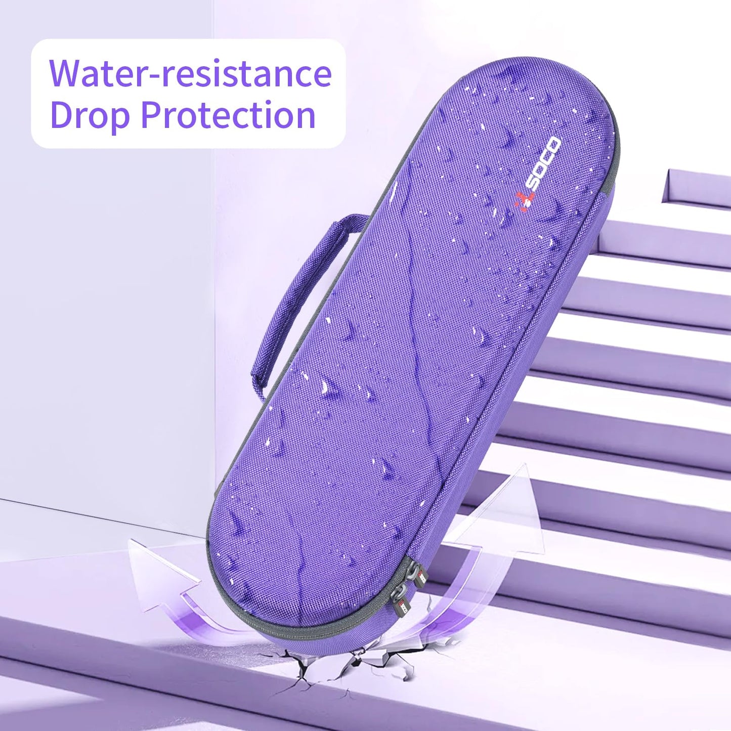 RLSOCO Travel Case for Dyson Airstrait Straightener/Corrale Hair Straightener - Purple (Case Only)