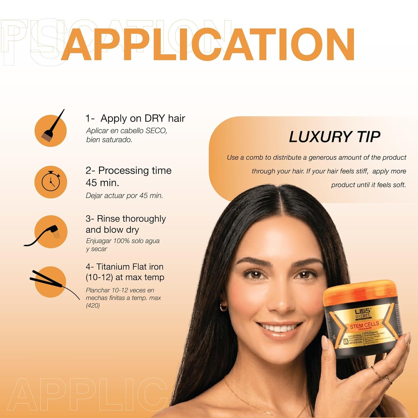 Liss Expert Professional Hair Smoothing Treatment - Argan Oil, Collagen & Hyaluronic Acid | 8.45 fl oz, Shoulder Length