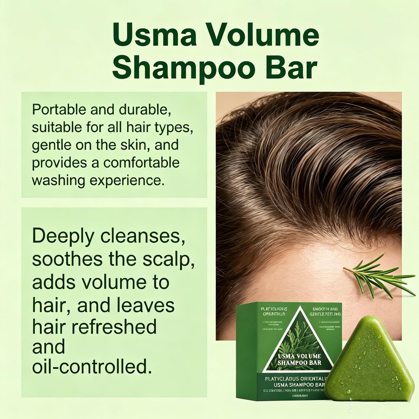 Htcpuo Korean Scalp Revival Bar, Rosemary Strengthening Shampoo Bar, Shampoo Nourishing Repair Damaged Hair, Moisturizing Scalp Care Natural Bar, Hydrating & Scalp-Friendly Herbal Care