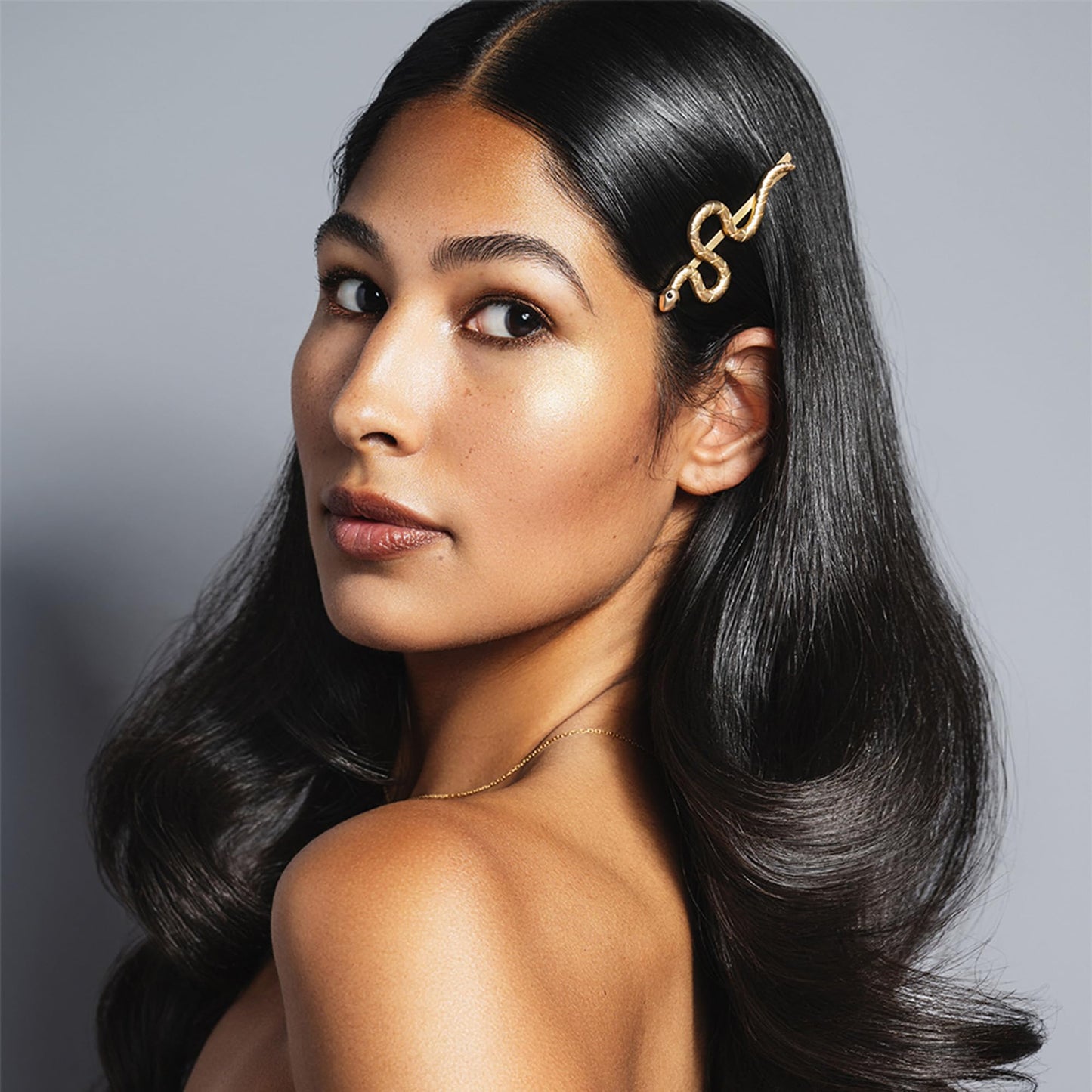 The Hair Edit Temptation Bobby Pins - Decorative Gold Metal Snake-Shaped Hair Clips