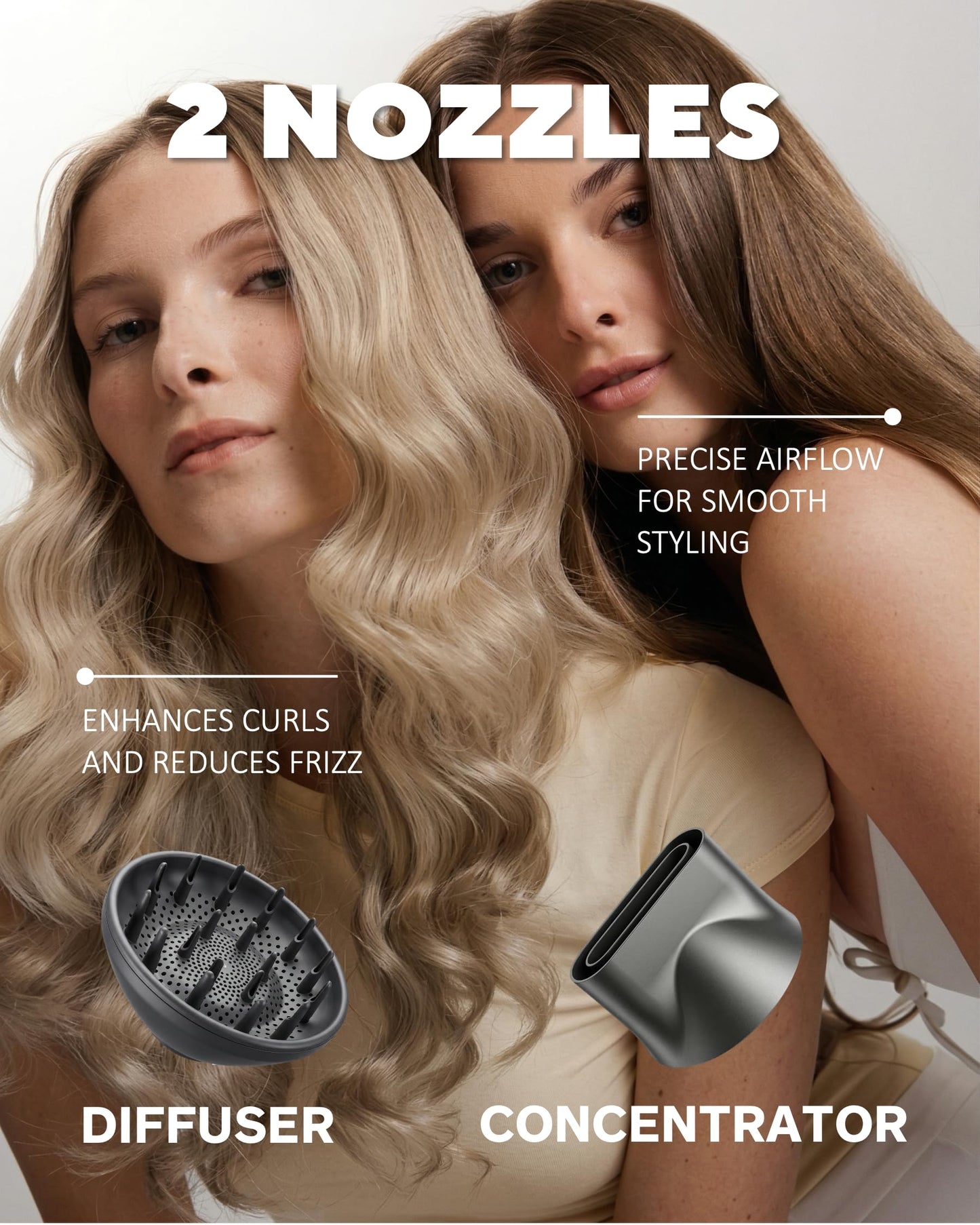 2-in-1 Hair Dryer & Fragrance Essence Capsule, 110,000 RPM High-Speed 1200W Ionic Blow Dryer with Brushless Motor, Intelligent Heat Control, Lightweight, Low Noise with Magnetic Nozzle
