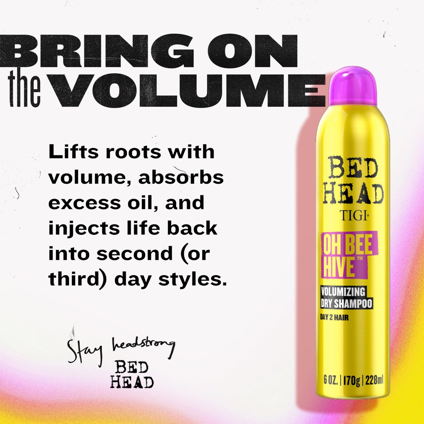 Bed Head by TIGI Oh Bee Hive volumizing Dry Shampoo for Day 2 Hair 6 oz