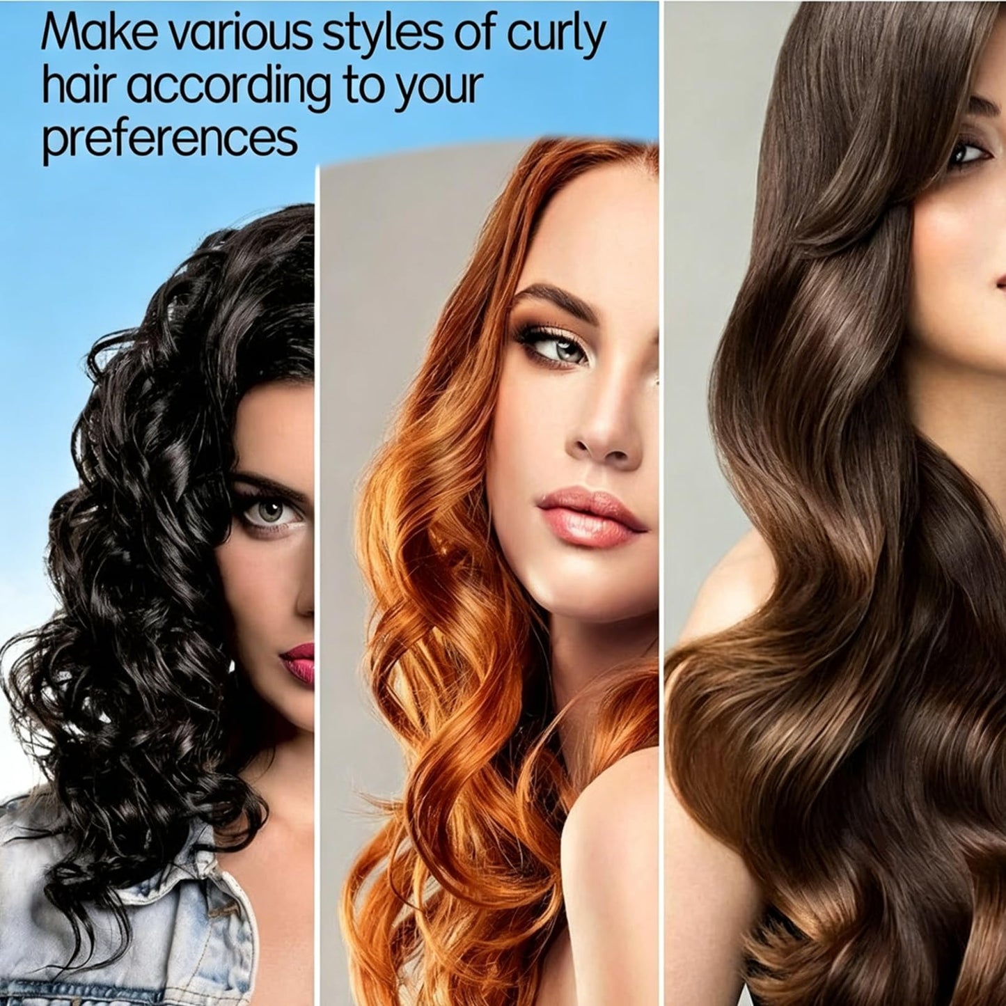 No Heatless Overnight Curle Headband, 70-inch long hair rollers soft silk ribbon, curling iron 6-piece curling wand set, comfortable soft iron, can be used while sleeping sleepy tie