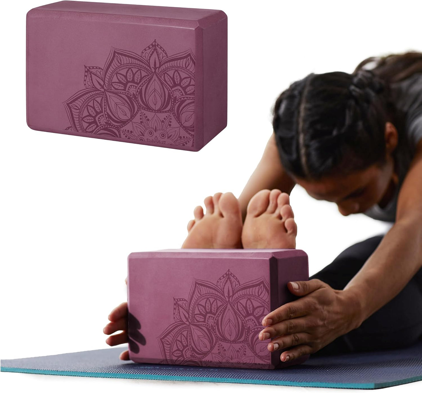 Yoga Block - Supportive Latex-Free EVA Foam with Non-Slip Surface | Ideal for Yoga, Pilates, Meditation