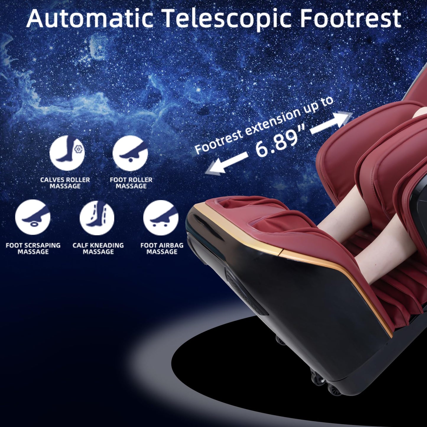 Alfine A860 Full Body 4D Massage Chair - Intelligent Health Detection, Dual-Core System, Zero Gravity Recline, Premium Leather, Customizable Programs, Smartphone Control (Black)