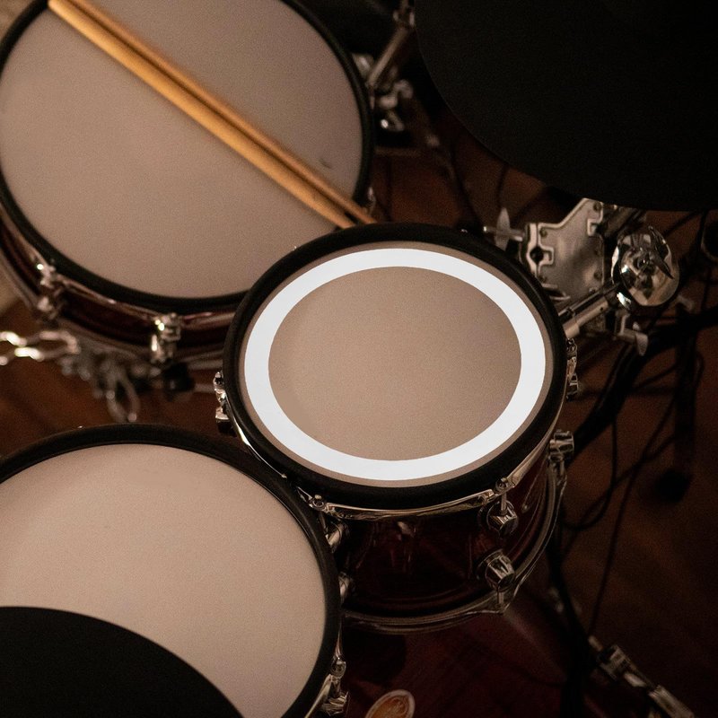 Angoily 4Pcs Drum Mute Ring For Snare, Silencer Muffler Pack 10 12 14 16 Inch, White PC Dampening Accessory To Control Overtones, Practice Noise Reduction Instrument Tone Drums Muffler