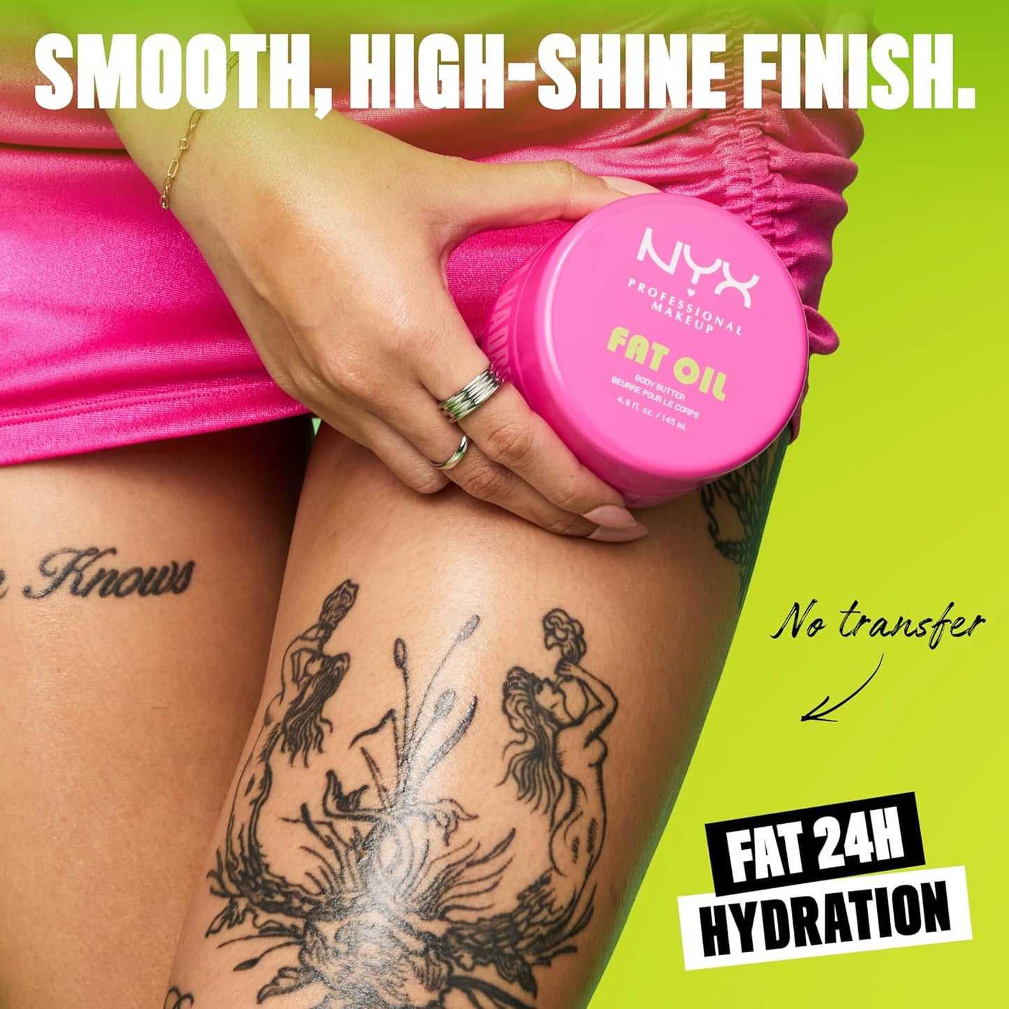 NYX Fat Oil Body Butter - Vanilla Scented Cream with Avocado Oil & Shea Butter | 24 HR Hydration, Vegan, Whipped Formula