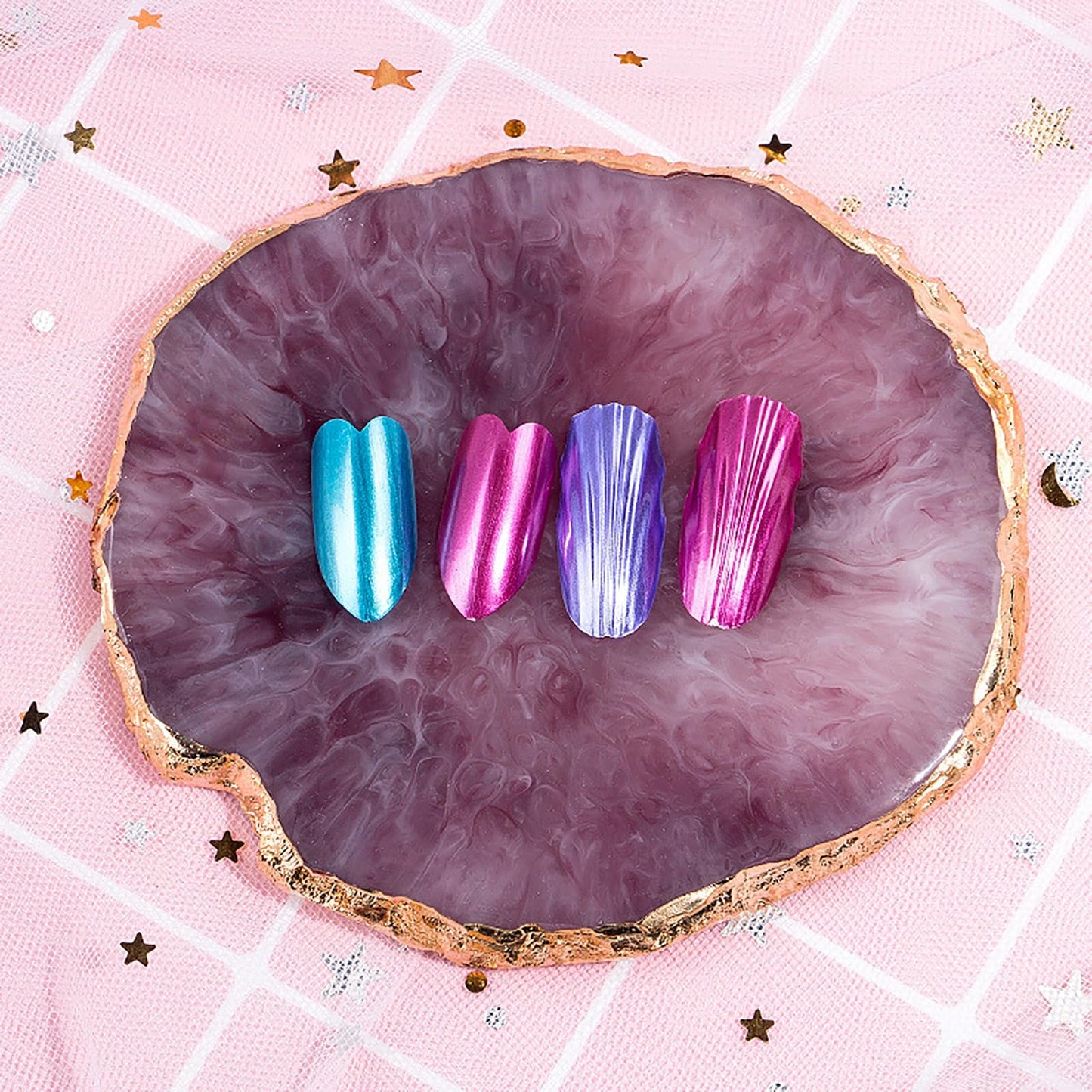 Smalibal Resin Cosmetic Makeup Palette, Nail Art Palette, DIY Makeup Mixing Palette, Beauty Salon Color Cream Mixing Palette, Nail Art Painting Mixed Color Palette, Nail Gel Color Makeup Display Boar