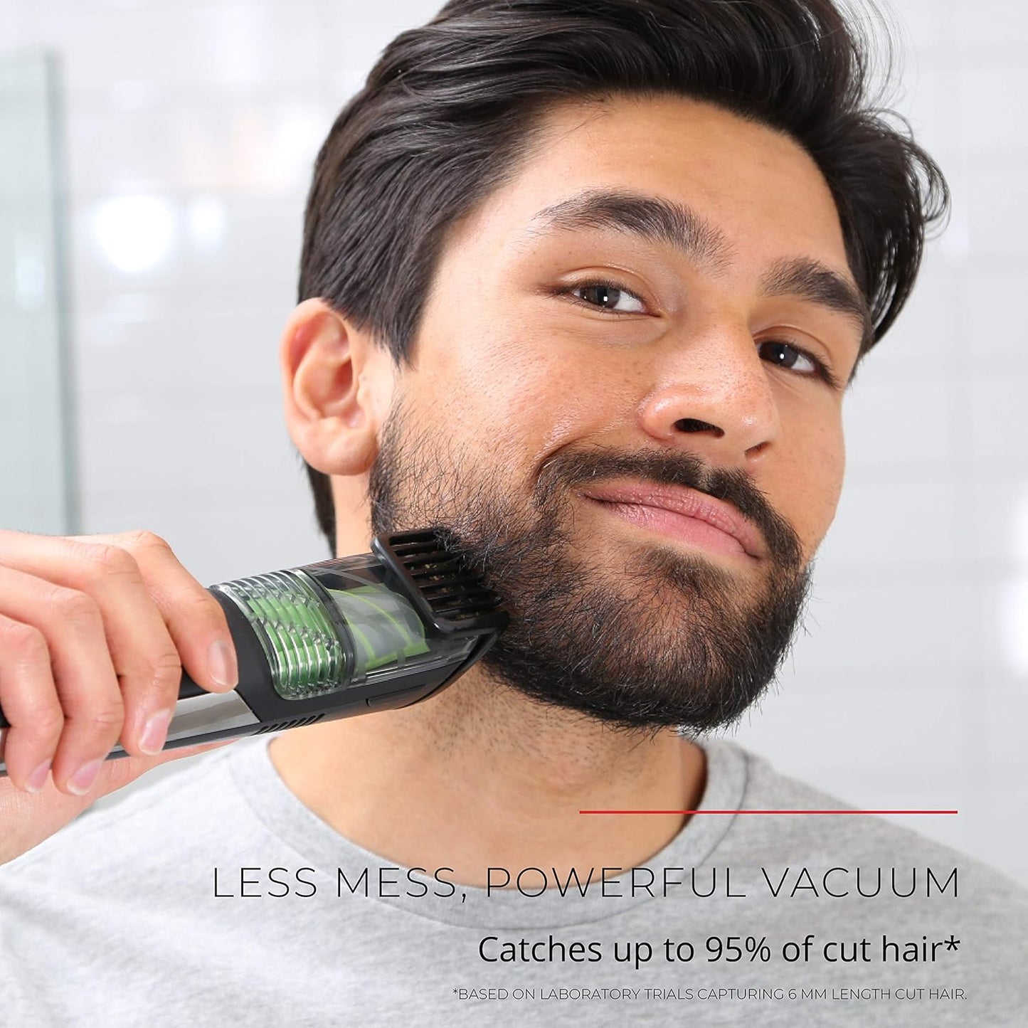 Remington Vacuum Beard Trimmer - 13 Length Settings, Rechargeable & Washable Blades | Adjustable Comb (2-18mm)