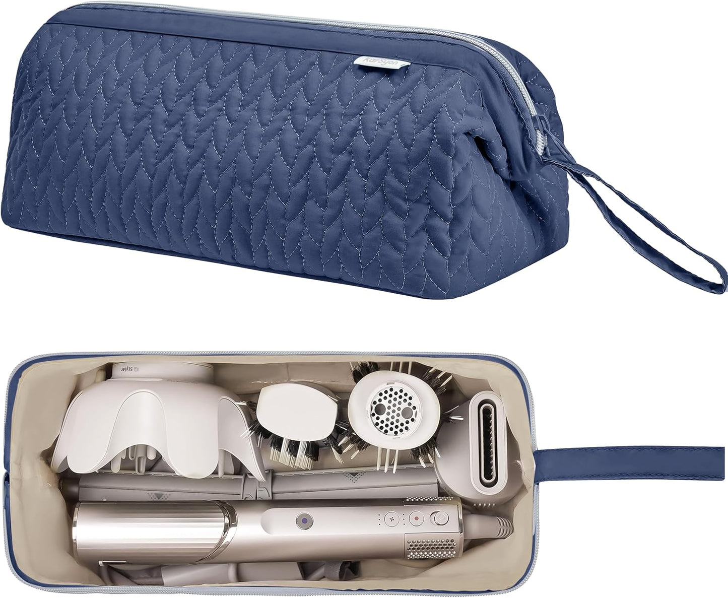 Dyson Airwrap Hair Dryer Case - Shark Flex Style Travel Organizer | Beige