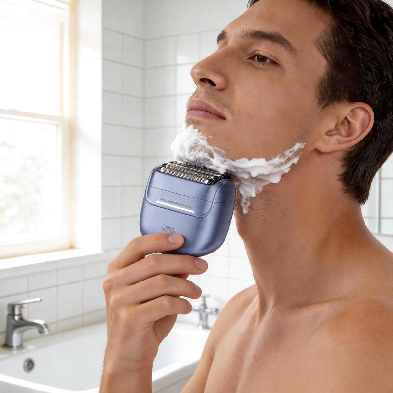 Electric Foil Shavers for Men Portable Electric Razor Mini with 5-Blade Floating Head High-Speed Motor for Close Beard & Mustache Shave Travel-Ready with Lock USB-C Rechargeable and Wet/Dry Use