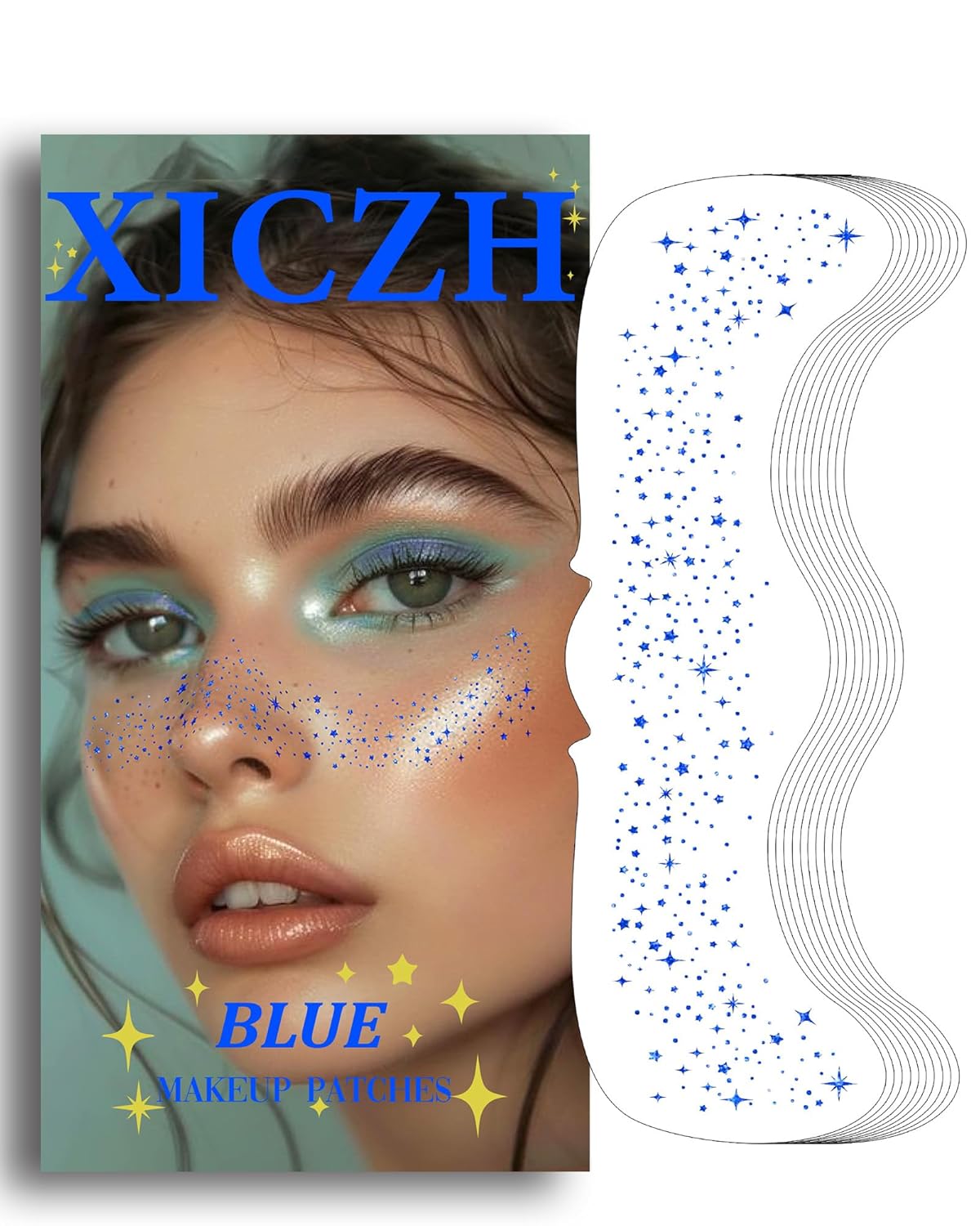 Glitter Freckles Temporary Face Tattoos - Gold Body Stickers for Festivals | 10 Pcs