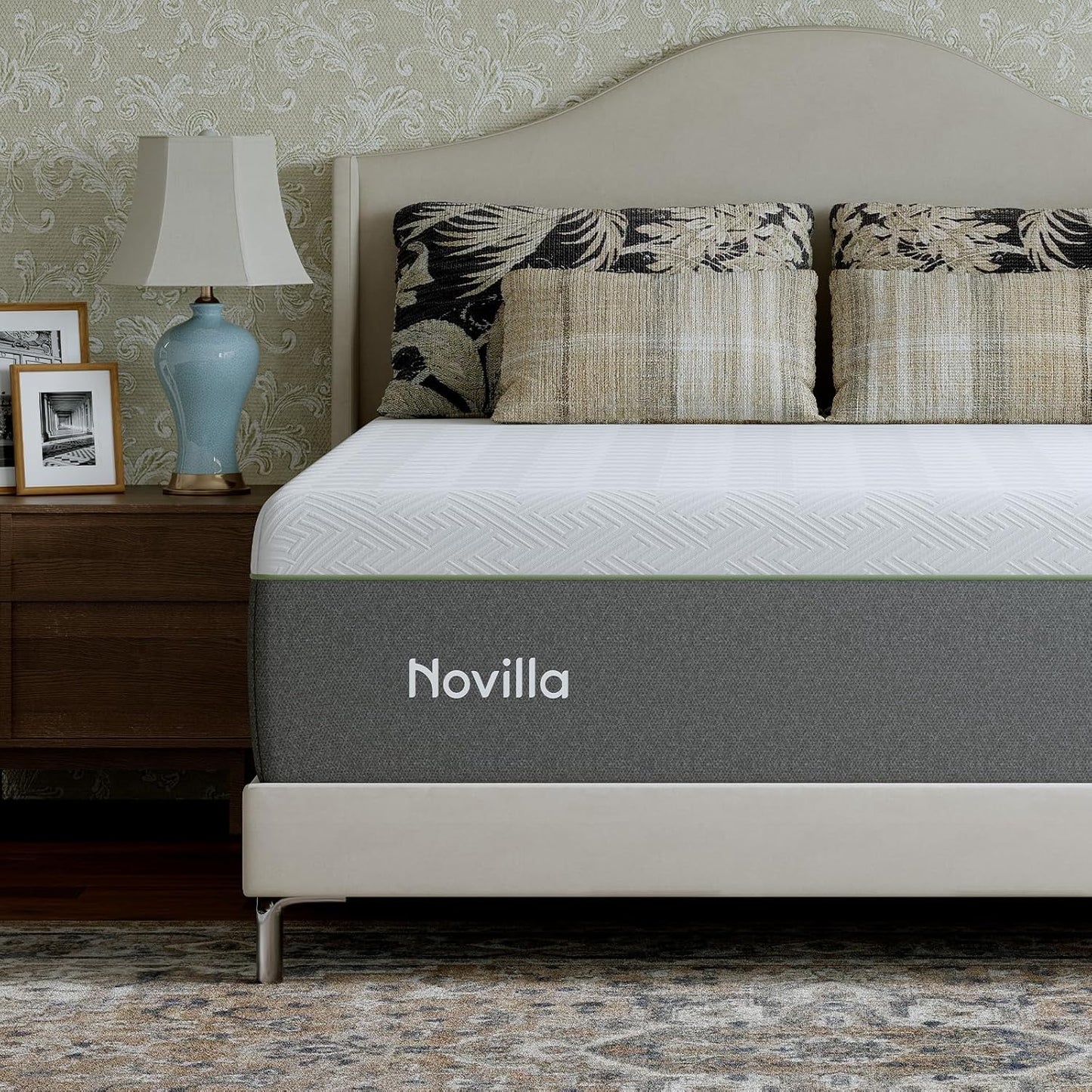 Novilla Bliss Queen Size Mattress - 12" Gel Memory Foam for Cool Sleep & Pressure Relief | Medium Plush Feel
